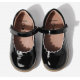 【WOOLLY KIDS】WK377莉娅款春季新款珍珠黑女童小皮鞋复古小公主鞋软底单鞋（中国仓）