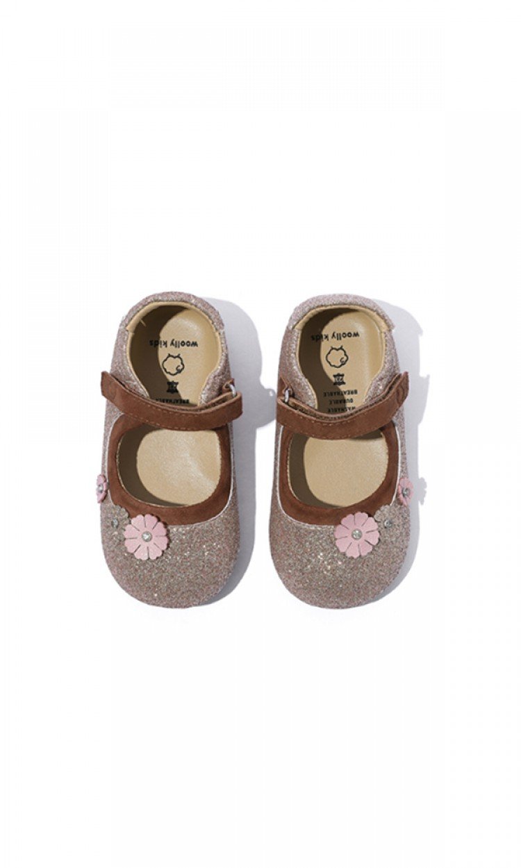 【WOOLLY KIDS】WK398黛西款格利特鞋面魔术贴学步鞋（中国仓）