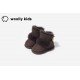 【WOOLLY KIDS】WK560咖啡棕迷你木扣学步鞋（中国仓）